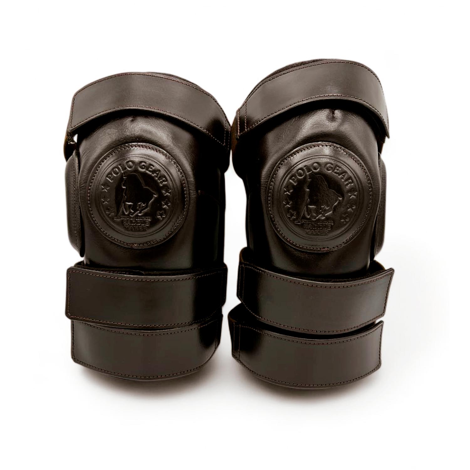 Polo Knee Guard -3 Strap Velcro 12inch Leather
