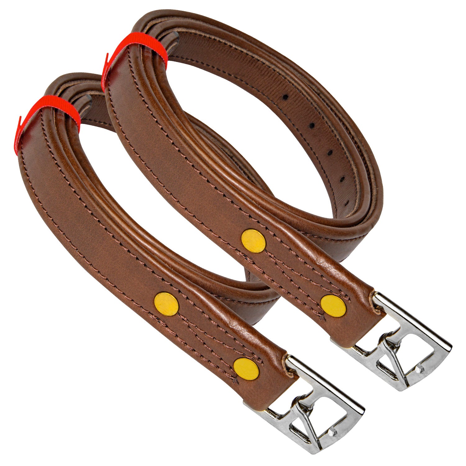 LEATHERS STIRRUP- DURABLE WITH LEATHER COVER NYLON CENTER