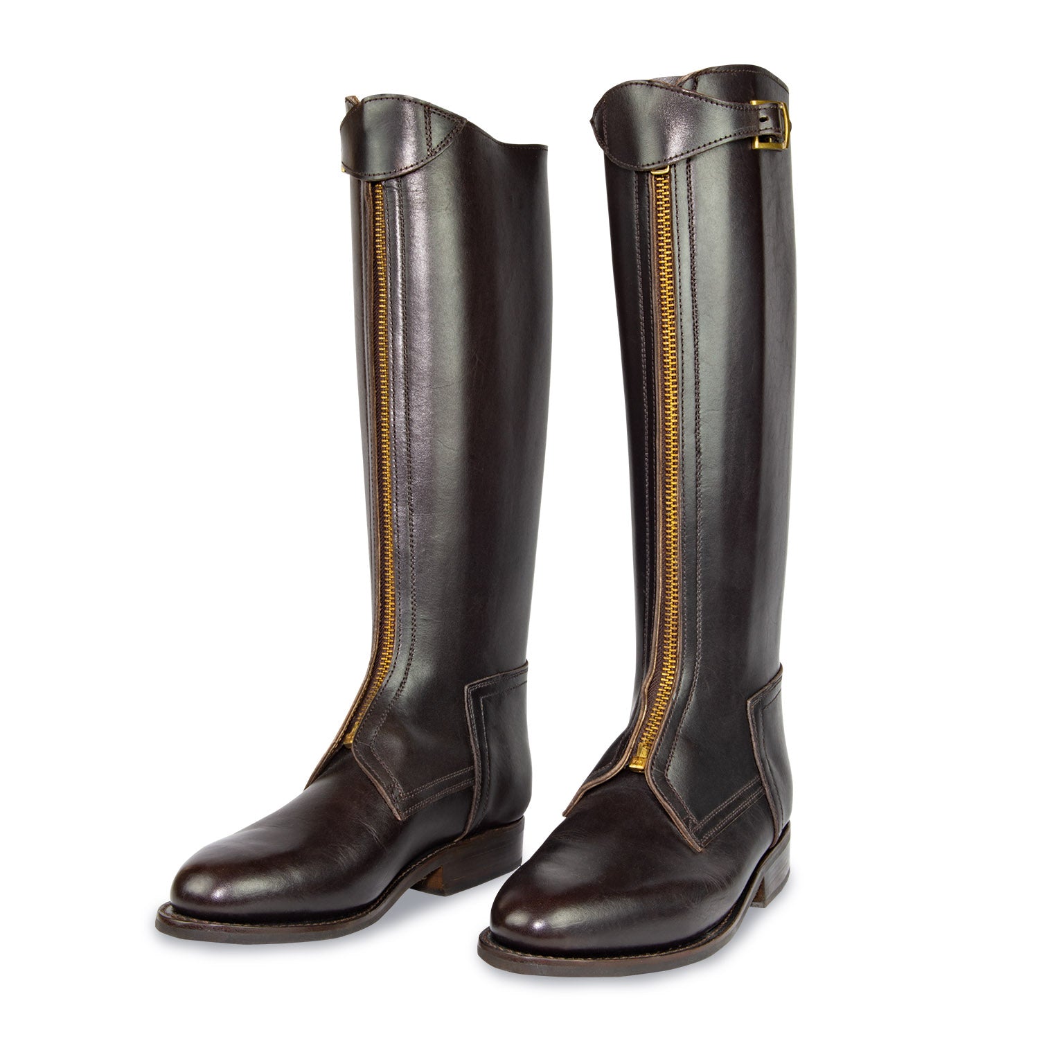 polo boots with two zippers