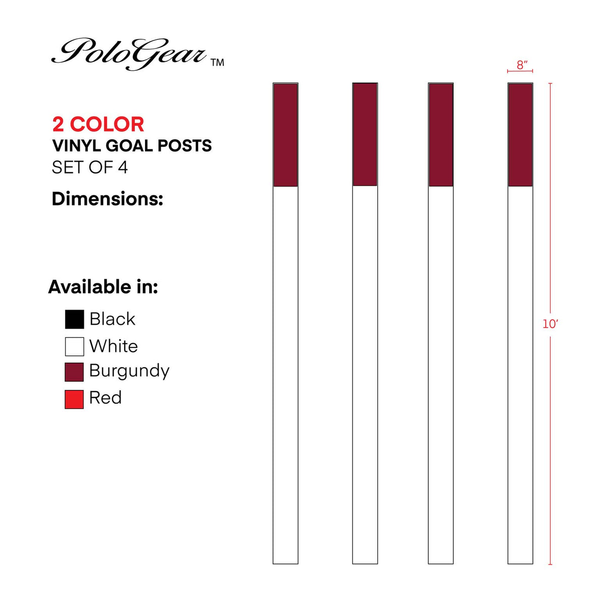 Goal Post - Polo Safety Top Stripe 2 foot Band