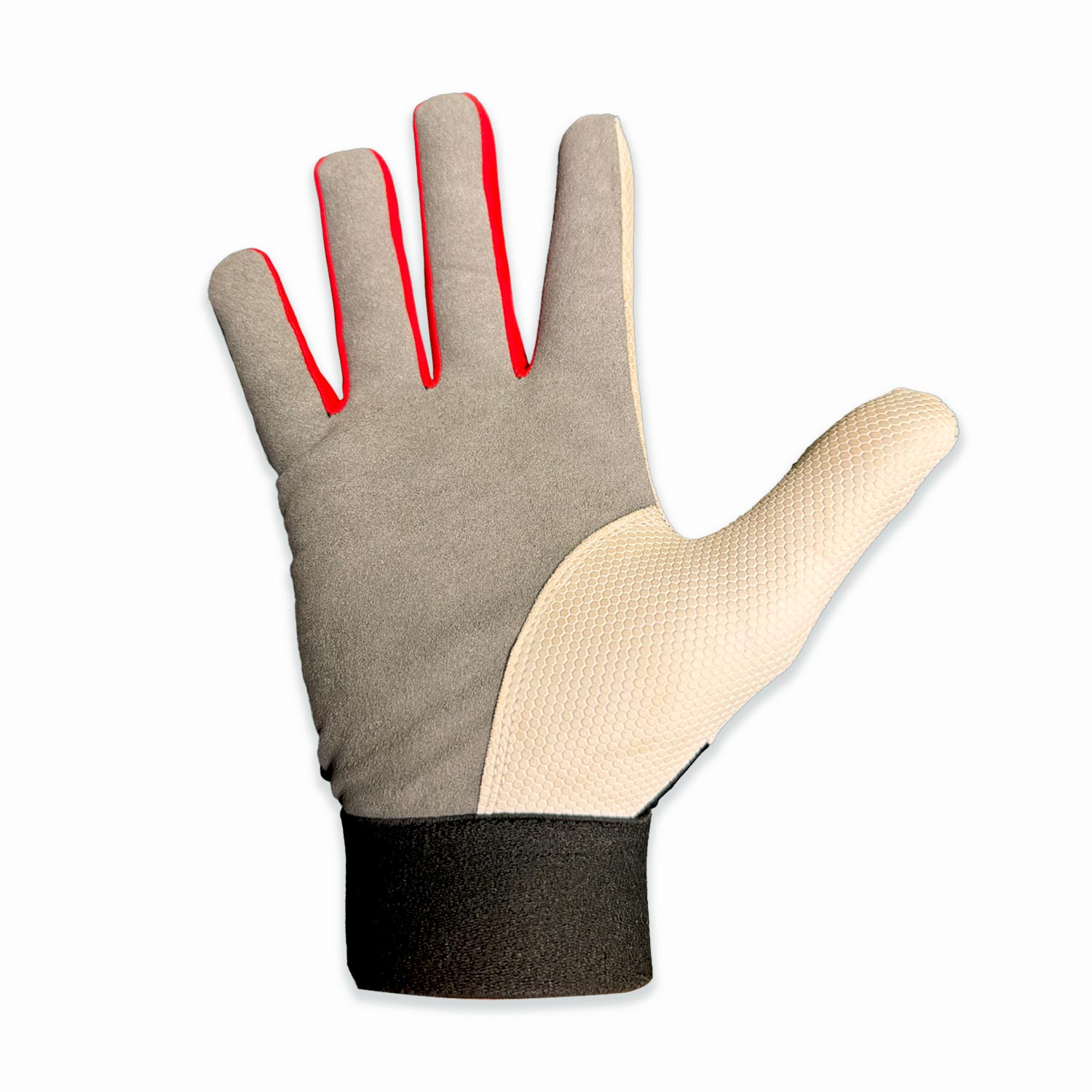 Polo glove with a textured palm on a white background