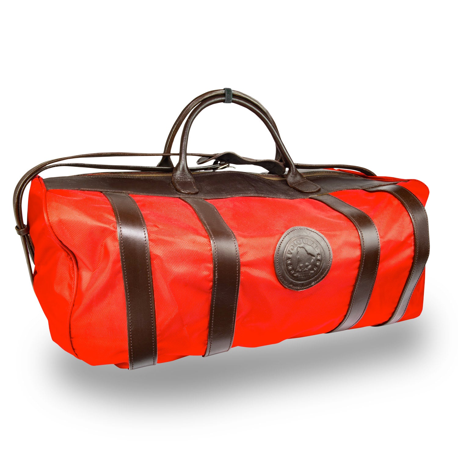 Polo Team Bag-Nylon/Leather Equipment & Gear Bag Red Side view