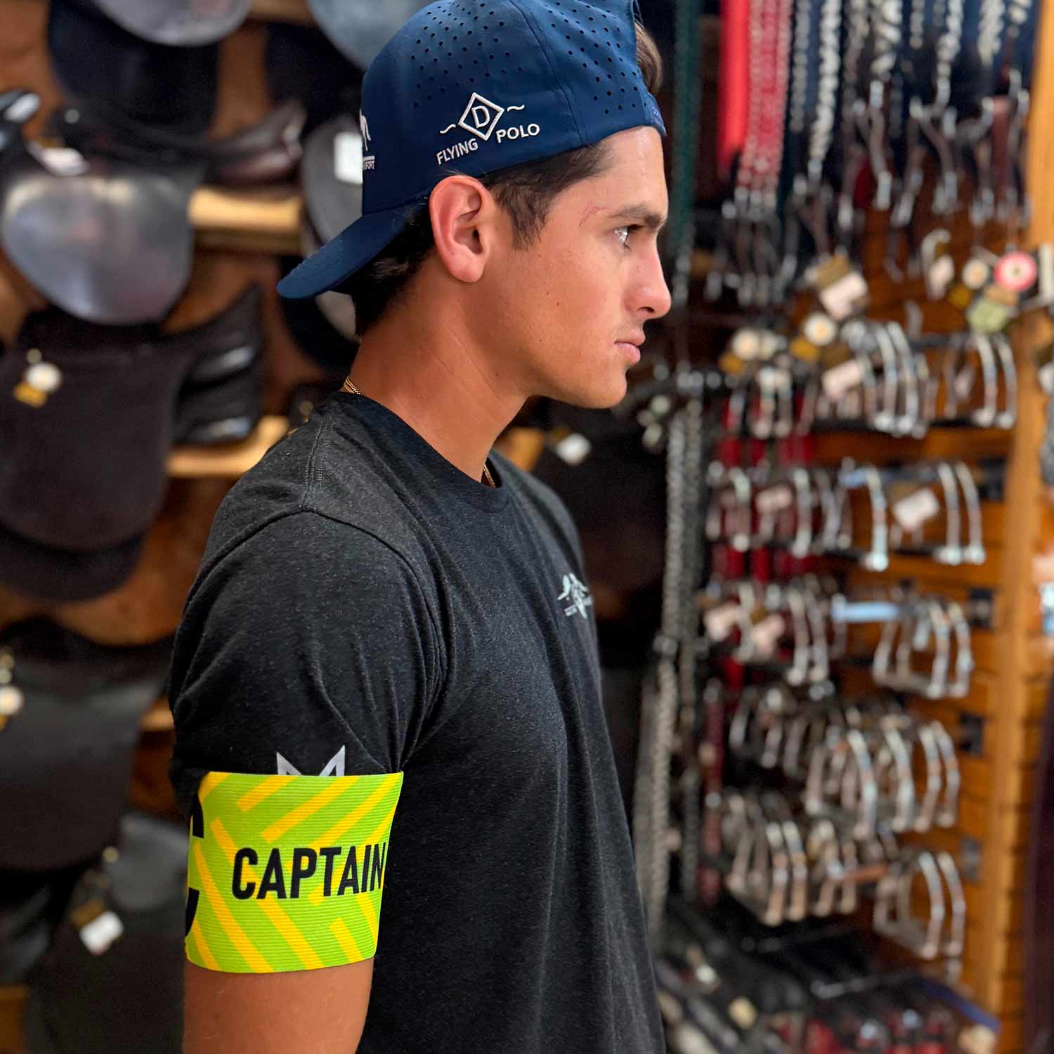 Timmy Dutta showing Captain Arm Band