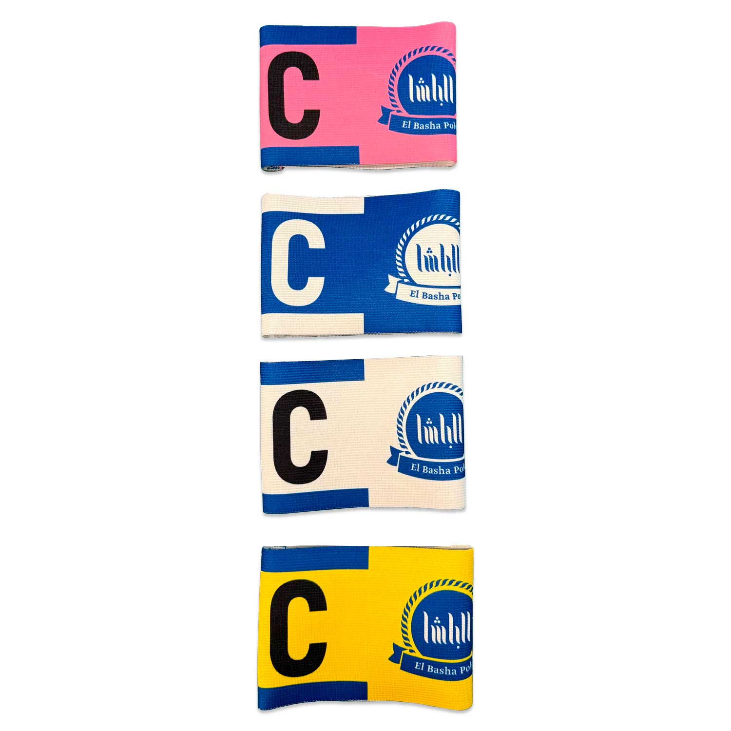 Sublimated Captain Arm Bands in different colors for El Basha Polo