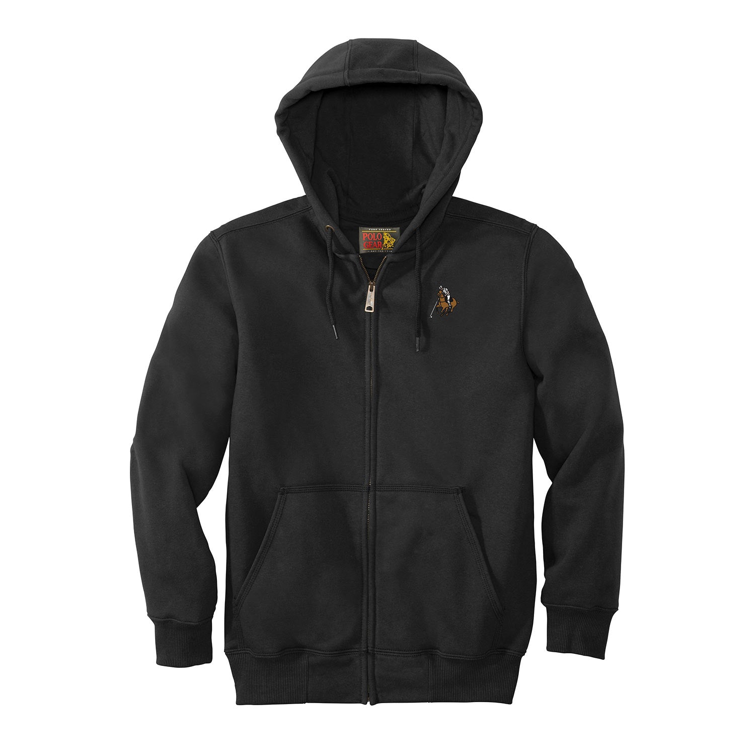 Polo Hoodie Black Front