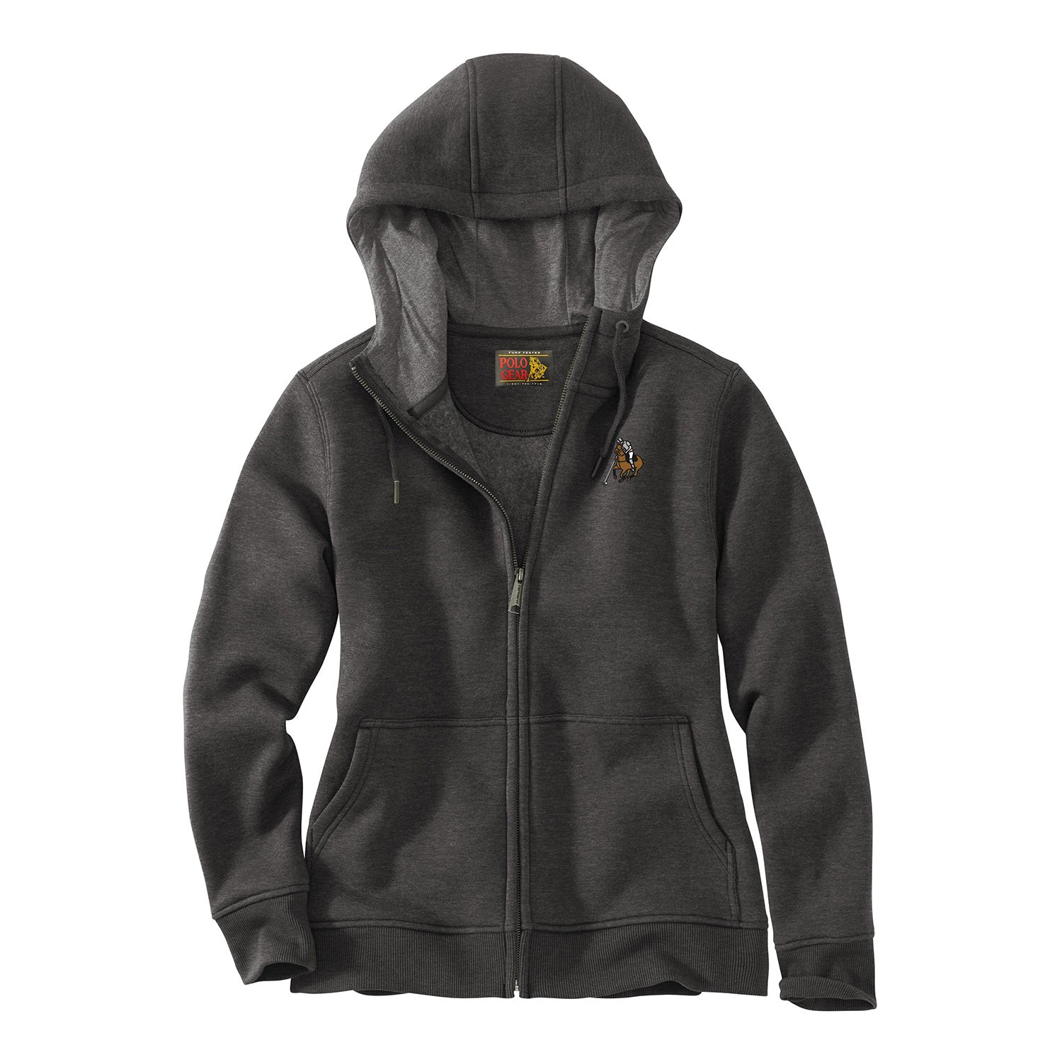 hoodie black polo jacket women's