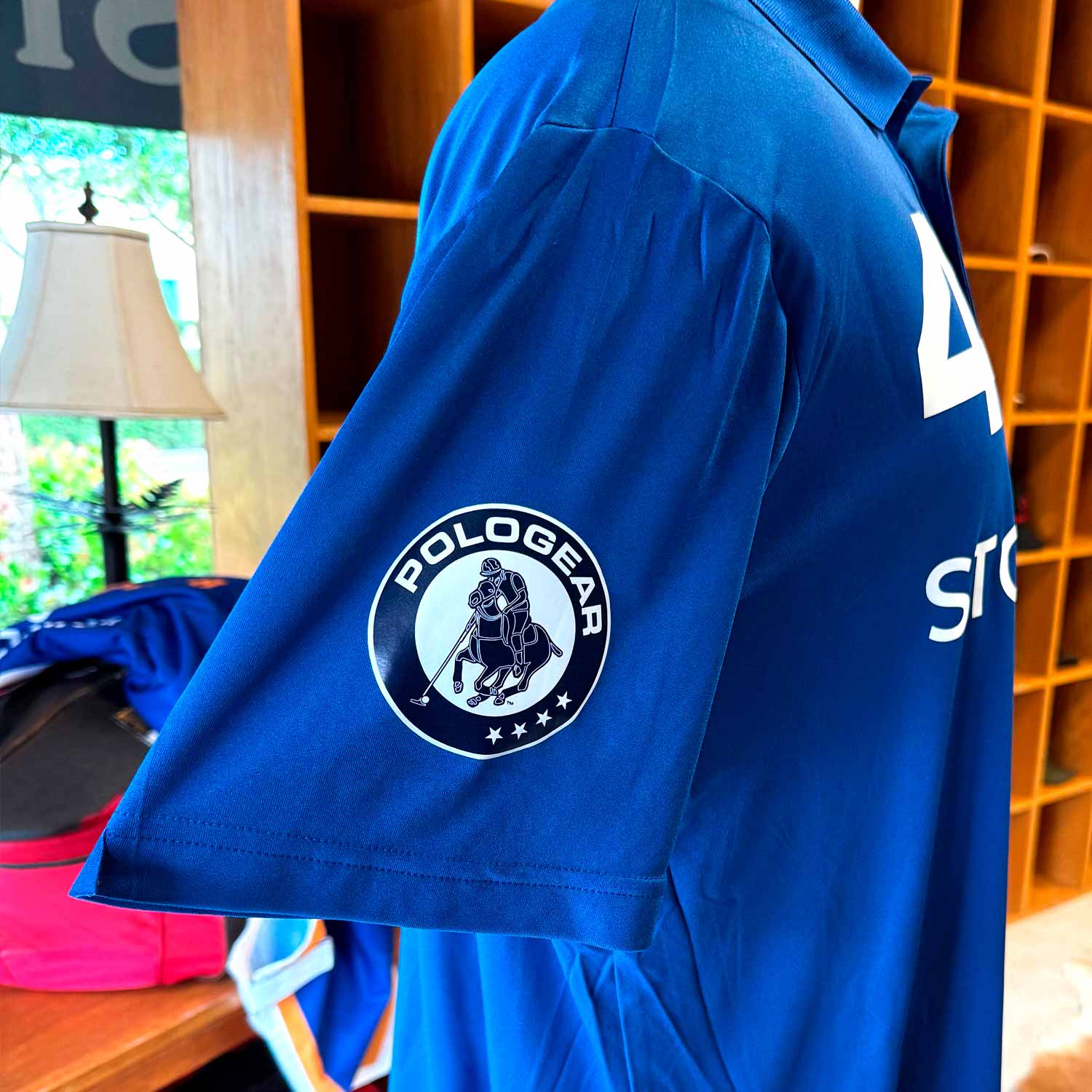 Cad Cut PG Polo Jersey Storm Cat Detail Sleeve PoloGear Logo