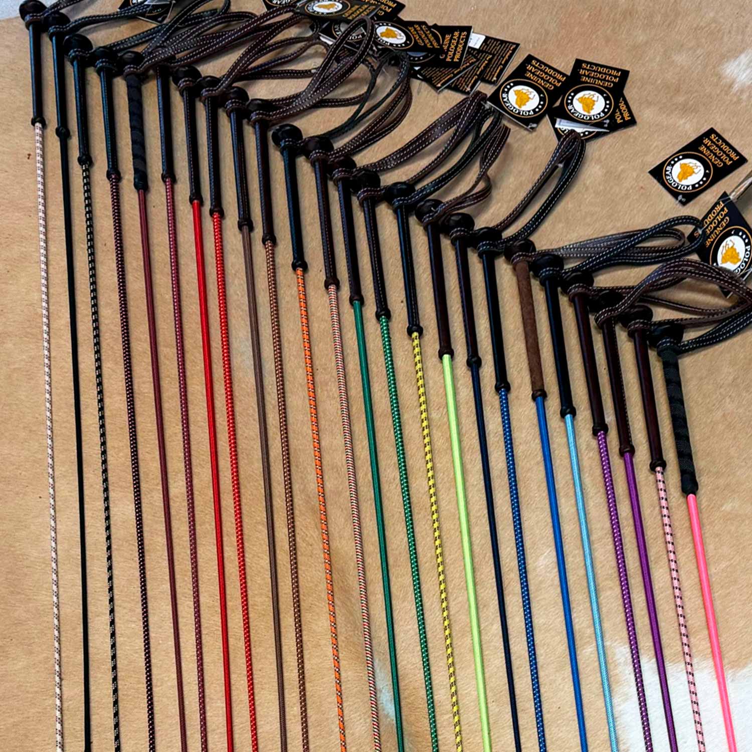 Polo Whip -Nylon with Leather Handle & Cap
