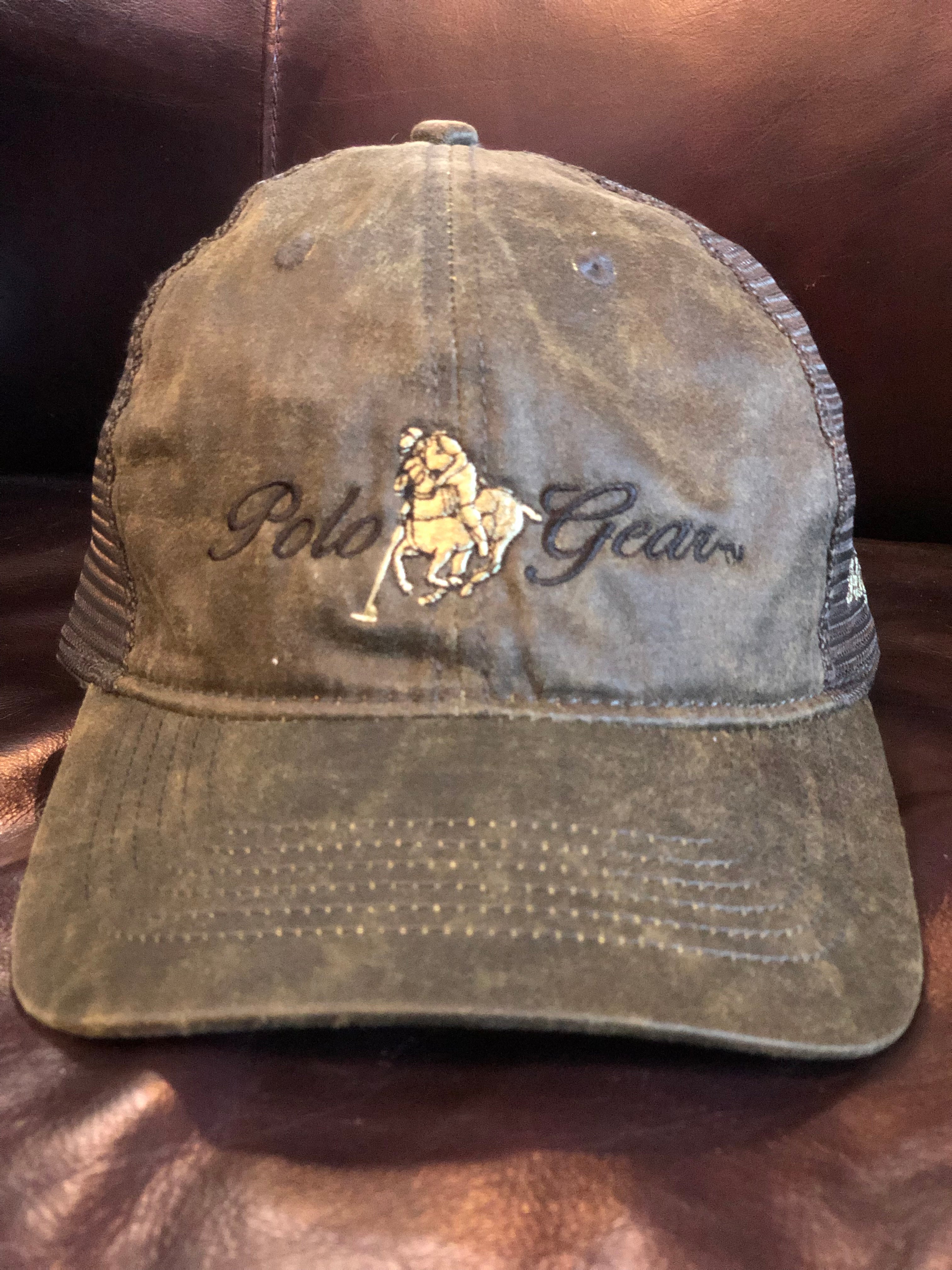 Polo Cap-Large PoloGear Player-Ft Distressed Brown