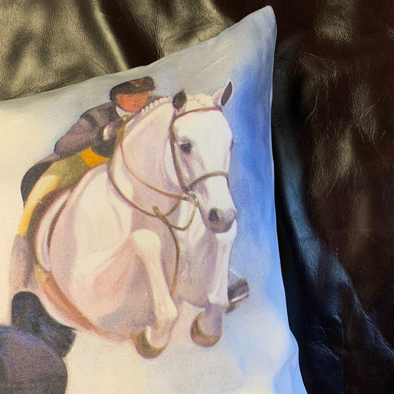 Cotton Canvas Pillow Cover - Royal Equestrian Dream