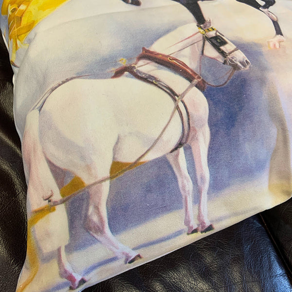 Cotton Canvas Pillow Cover - Royal Equestrian Dream