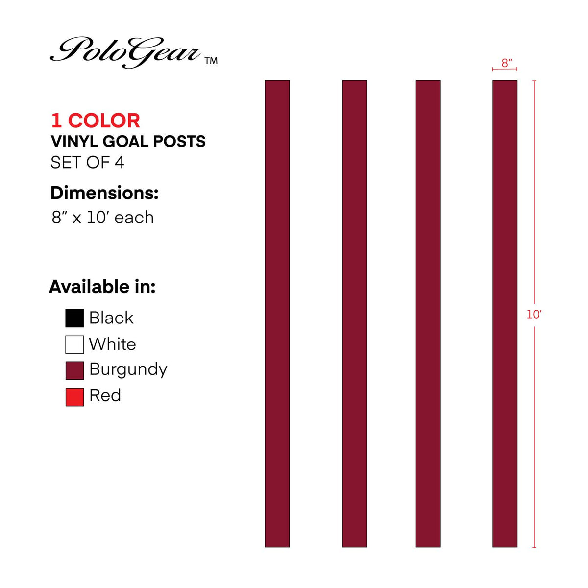 Goal Posts - Polo Safety Foam Center Vinyl Outer - 1 Color