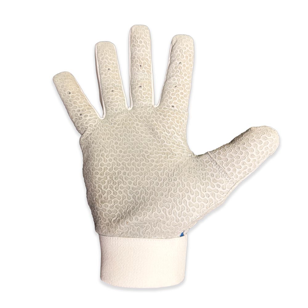 White glove with blue accents on a white background