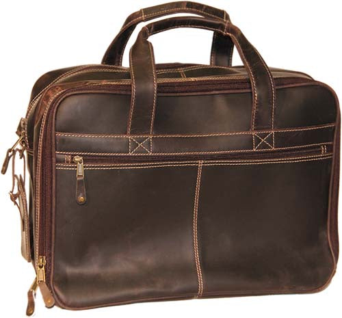 Back view of the PoloGear Parkmam Computer Briefcase, which features a wide pocket great for notebooks.
