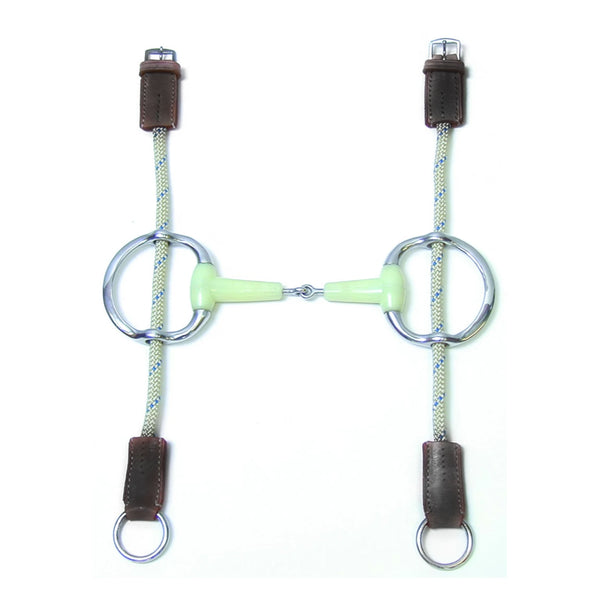 Gag-Happy Mouth Rubber Eggbut 3.5" Rings with Rope Rounds