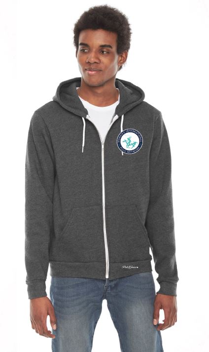 WIPN Zip Fleece Hoody-Print Logo Fr and Sleeve