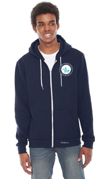 WIPN Zip Fleece Hoody-Print Logo Fr and Sleeve