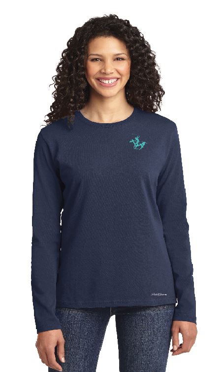 WIPN Ladies L/S Crew Tee-Print Logo Fr and Bk